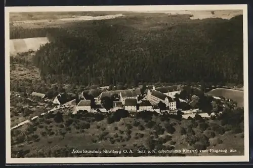 AK Kirchberg / Sulz, Ackerbauschule, ehemaliges Kloster, Luftaufnahme