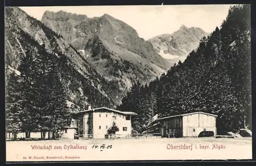 AK Oberstdorf i. bayr. Allgäu, Wirtschaft zum Oythalhaus