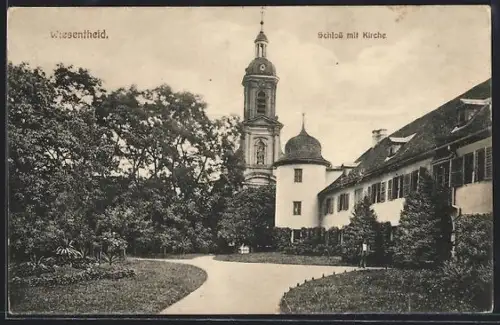 AK Wiesentheid, Schloss mit Kirche