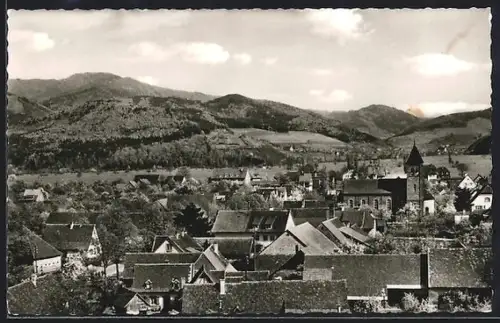AK Denzlingen i. Br., Ortsansicht, Kirche