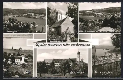 AK Wangen / Bodensee, Ortsansicht, Kirche in Kattenhorn, Hemmenhofen, Öhningen, Gaienhofen