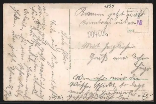 AK Waldshut a. Rhein, Ortsansicht mit Rhein und Wappen