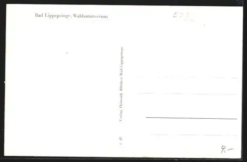 AK Bad Lippspringe, Waldsanatorium