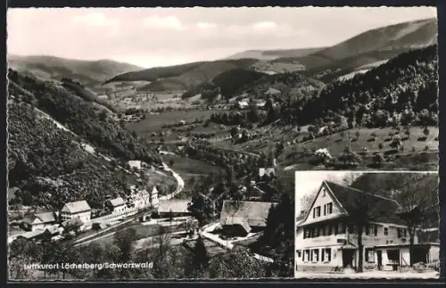 AK Löcherberg /Schwarzwald, Ortsansicht, Gasthaus Linde