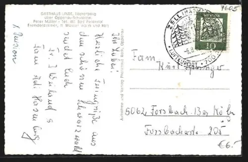 AK Löcherberg /Schwarzwald, Ortsansicht, Gasthaus Linde