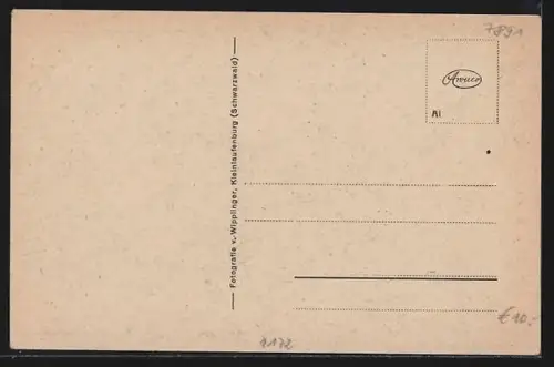 AK Tiefenstein / Albtal, Ortsansicht mit Fluss und Fabrikgebäuden