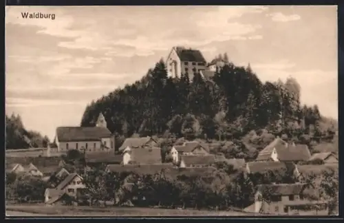 AK Waldburg, Burg Waldburg und Ortsansicht