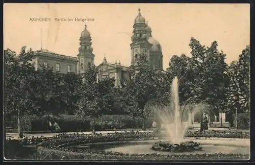 AK München, Partie im Hofgarten