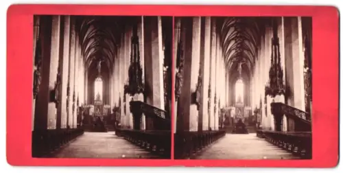 Stereo-Fotografie unbekannter Fotograf, Ansicht München, Inneres der Frauenkirche