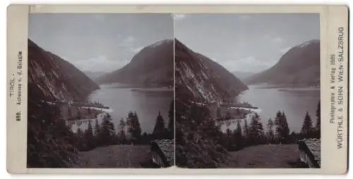 Stereo-Fotografie Würthle & Sohn, Salzburg, Ansicht Achensee /Tirol, Blick von der Geisalm