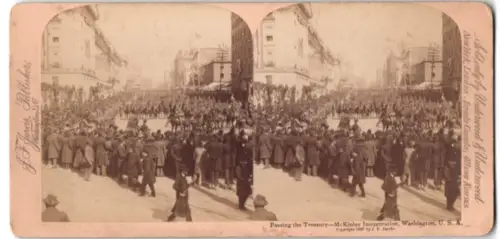 Stereo-Fotografie J. F. Jarvis, Washington D.C., Ansicht Washington D.C., President McKinley`s Inauguration