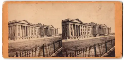 Stereo-Fotografie unbekannter Fotograf, Ansicht Washington D.C., The U.S. Treasury