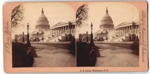 Stereo-Fotografie J. F. Jarvis, Washington D.C., Ansicht Washington D.C., The U.S. Capitol