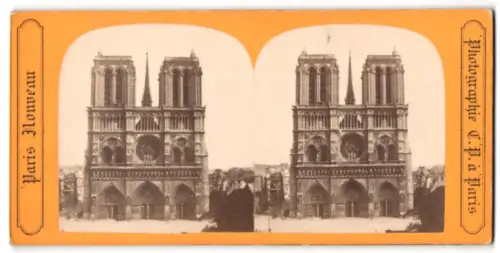 Stereo-Fotografie C. P., Paris, Ansicht Paris, Notre Dame