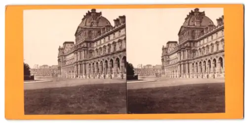 Stereo-Fotografie E. Delafosse, Paris, Ansicht Paris, Le Louvre