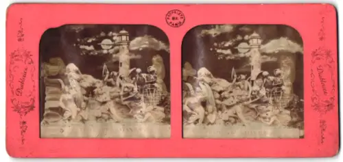 Stereo-Fotografie Adolphe Block, Paris, des Femmes de Satan au bai, Skelette züchtigen Frauen, Halt gegen das Licht