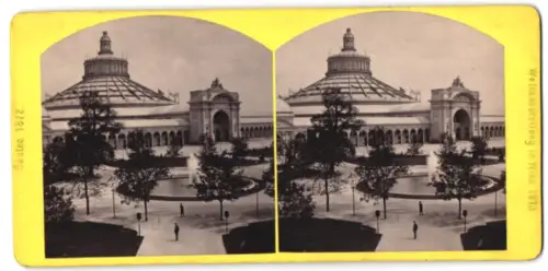 Stereo-Fotografie Wiener Photog. Ass., Wien, Weltausstellung Wien 1873, Blick auf die Rotunde auf der Ausstellung