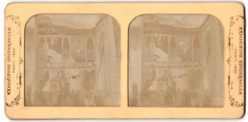 Stereo-Fotografie Adolphe Block, Paris, Exposition Universelle Paris 1889, Rue de Caire, Halt gegen das Licht