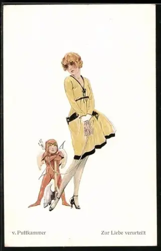 Künstler-AK von Puttkammer: Zur Liebe verurteilt