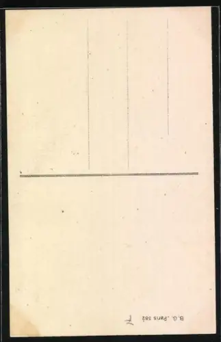 Künstler-AK Xavier Sager: Elegante Dame in farbenfroher Kleidung steht am Ufer