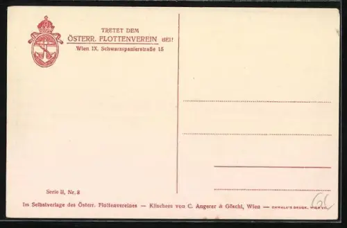 Künstler-AK Alexander Kircher: Stapellauf SM Schlachtschiff Tegetthoff 1912