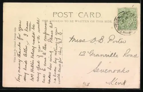 AK Chiddingstone, Strassenpartie mit Pferdewagen