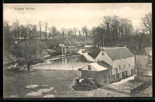 AK Loose Valley, Panorama mit Strassenpartie