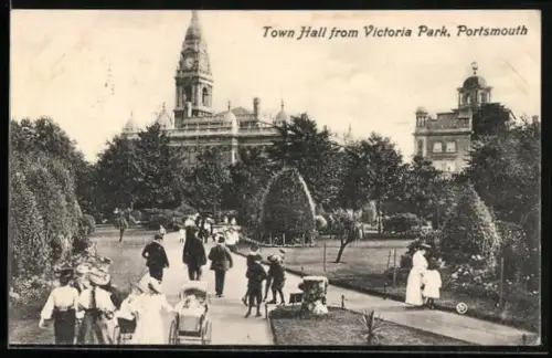 AK Portsmouth, Town Hall from Victoria Park