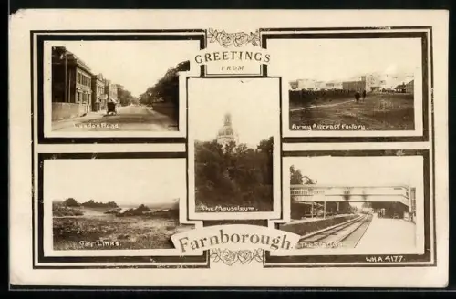 AK Farnborough, London Road, Army Aircraft Factory, Golf Links, The Station