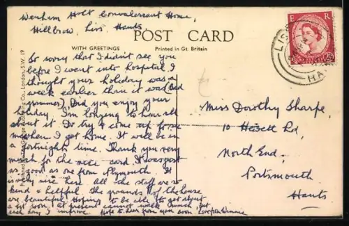 AK Liss, Wenham Holt Convalescent Home, Portsmouth Group Hospital Management Committee