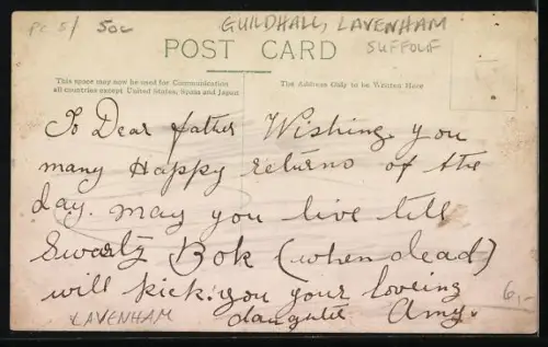 Foto-AK Lavenham, Guildhall