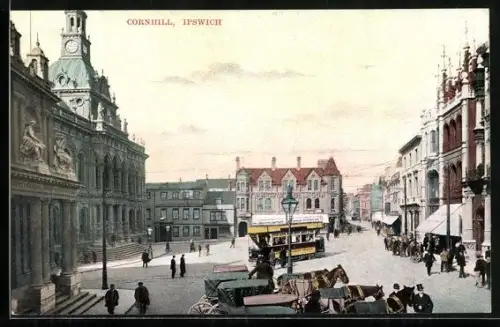 AK Ipswich, Cornhill with a bus