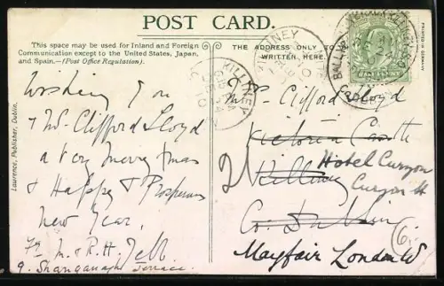 AK Killiney /Co. Dublin, Panorama with beachside