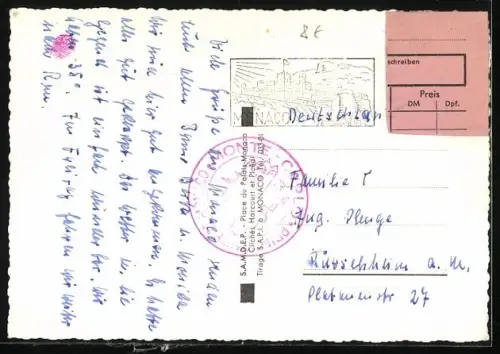 AK Rainier III, Grace Kelly, Portraits, Palast, Wappen