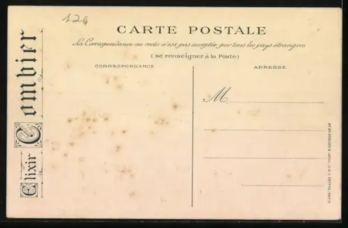 AK Société de L`Elixir Combier, Magasin de Vieillissement, Reklame