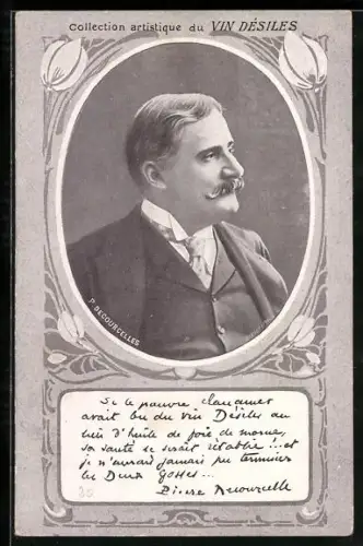 AK Der französische Schriftsteller Pierre Decourcelles