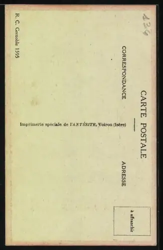 AK Antésite N. Perrot Voiron /Isere, Soleil, Verre, Reklame