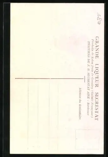 Künstler-AK Grand Liqueur Secrestat, Quels effets, Mann mit Übergewicht