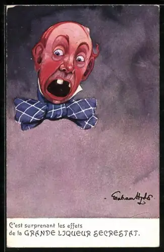 AK Les Effets de la Grande Liqueur Secrestat, Reklame