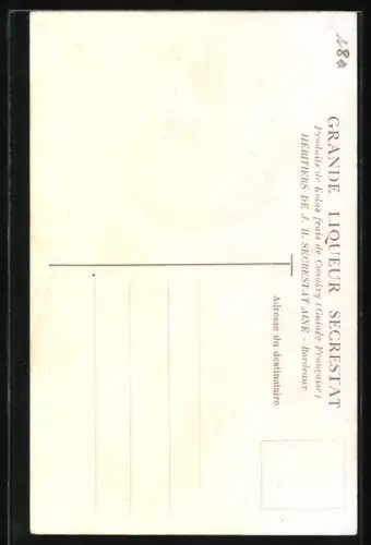 AK Les Effets de la Grande Liqueur Secrestat, Reklame