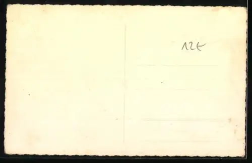 Foto-AK Kleines Mädchen mit Puppen am Weihnachtsbaum