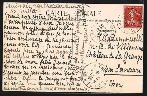 AK Saint-Christophe, Château d`Aulnaie et paysage environnant