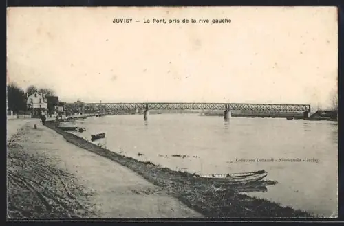 AK Juvisy, Le Pont, pris de la rive gauche