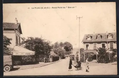 AK Le Pileu /S.-et-O., Rond-Point du Bon air