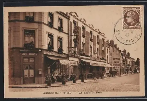 AK Angerville /S.-et-O., La Route de Paris