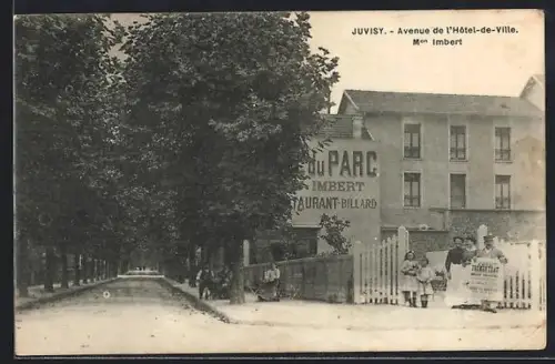 AK Juvisy, Avenue de l`Hôtel-de-Ville et Restaurant du Parc
