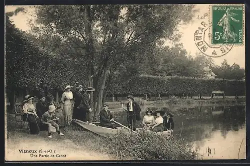 AK Vigneux /S.-et-O., Une Partie de Canot