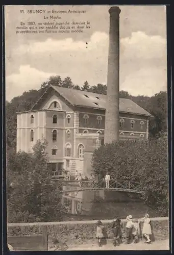 AK Brunoy, Le Moulin après l`incendie de 1883 et sa reconstruction en moulin modèle