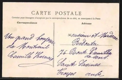 AK Montreuil-sous-Bois, Ortsansicht mit Strassenpartien, Kirche und Parkanlage