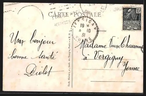 AK Pantin, Les Ecoles et le Jardin de la Mairie